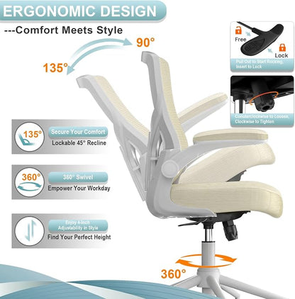 Office Chair for Long Hours & Lower Back Pain Relief – 4" Thick Molded Foam - Image 3
