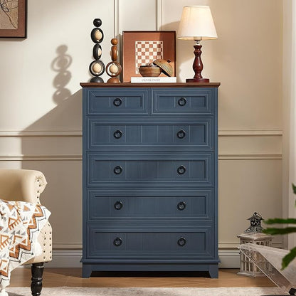 Joaxswe Farmhouse 6 Drawer Dresser - Image 11