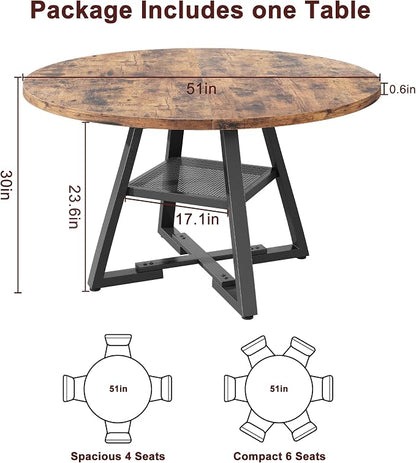 Jocoevol 51'' Round Dining Table - Image 2