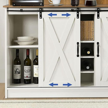 4ever2buy Farmhouse Coffee Bar Cabinet - Image 2