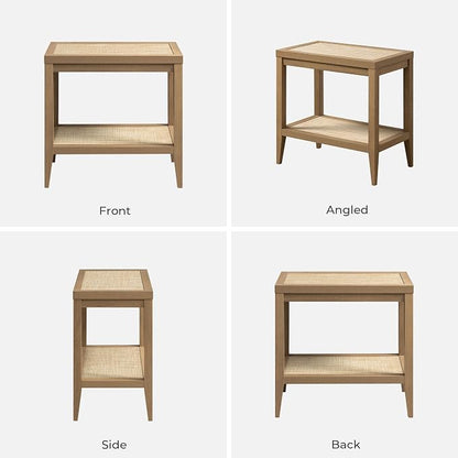 SICOTAS Rattan Night Stand Bedside Table - Image 10