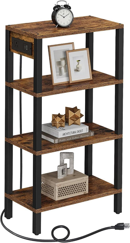 TUTOTAK Narrow Side Table with Charging Station, Small End Table with USB Ports by ChoosetutotakFurnitureBuildYourCozyHome