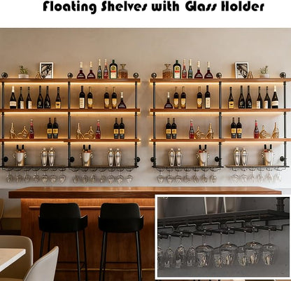 39.3in Wall Mounted Wine Rack - Image 5