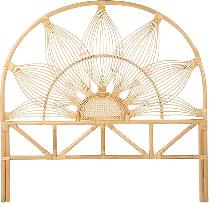 Kouboo Sunflower Rattan Full Headboard Bedroom Bedroom Furniture Headboard Full by KOUBOO