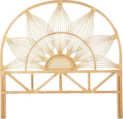 Kouboo Sunflower Rattan Full Headboard Bedroom Bedroom Furniture Headboard Full by KOUBOO
