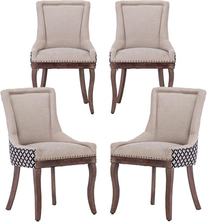 Modern Dining Chairs Set of 4, High Back Dining Chairs Side Chairs by MZDOO