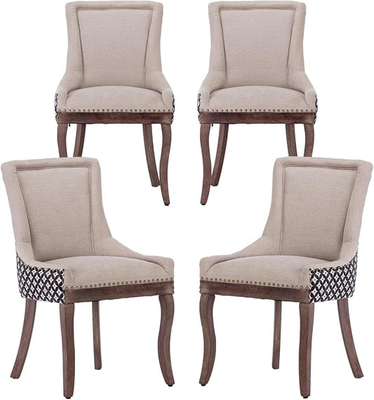 Modern Dining Chairs Set of 4, High Back Dining Chairs Side Chairs by MZDOO