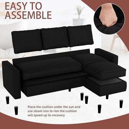 Nuturelly Modern Convertible Sectional Sofa Couch - Image 7