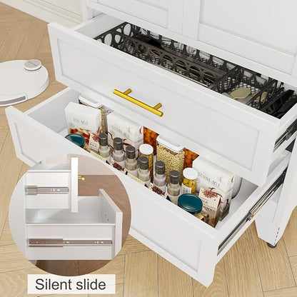 erosoei 71" H Metal Pantry Storage Cabinet, Office File Cabinets - Image 5