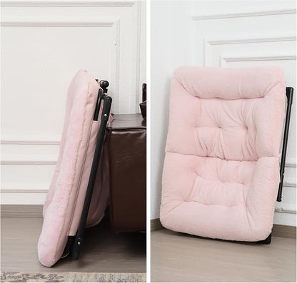 Comfy Saucer Chair for Adults, Soft Faux Fur Bedroom Chair, Accent Dorm Chairs - Image 8