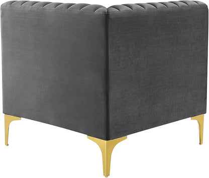 Modway EEI-4346-GRY Triumph Channel Tufted Performance Velvet Loveseat - Image 6