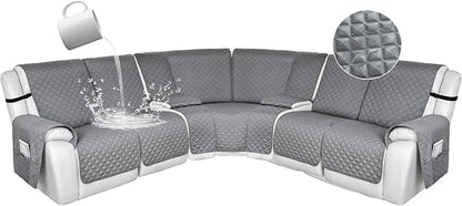 HDCAXKJ 100% Waterproof Reclining Sectional Couch Covers L Shape Recliner Sofa by HDCAXKJ