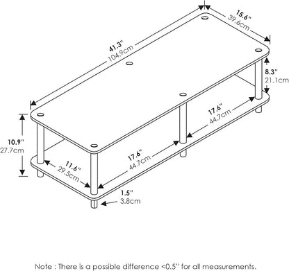 Furinno Just No Tools Dark Cherry Wide Television Stand - Image 2