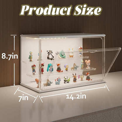 Clear Display Case for Collectibles, 3-Tier Adjustable Figure Display Case - Image 2
