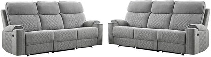 HAOMARKETS Power Oversized Reclining Sofa Couch Set of 2 - Image 8