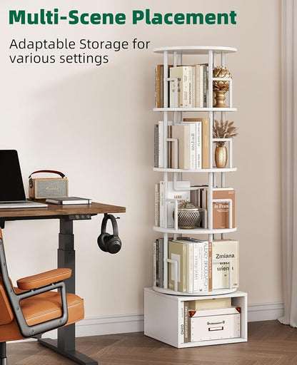 Kalrin 5 Tier Rotating Bookshelf - Image 5