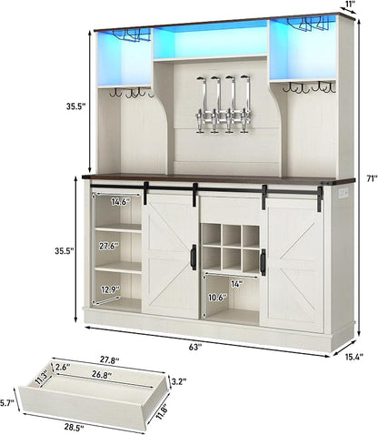 Farmhouse Coffee Bar Cabinet - Image 2