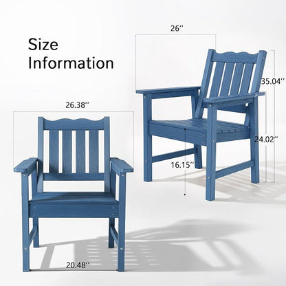 Stoog All-Weather Patio Chairs Set of 2, Heavy Duty Outdoor Chairs - Image 3