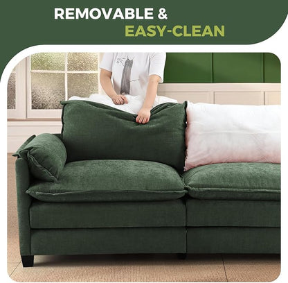 ELUCHANG 116" U Shaped Modular Sectional Cloud Couch - Image 7