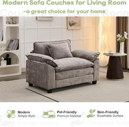 Oprisen Modular Sectional Sofa, Comfy Cloud Couch Sectional Sofa, Chenille Sofa - Image 7