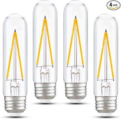 Dimmable E26 T30 T10 LED Bulb Long Tube Light Bulb 4W, Type T Tubular Light by PADMOLUDAZ