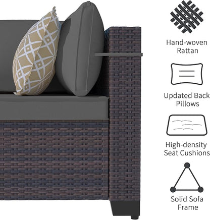 Outdoor Patio Furniture Set, 7 Pieces Outdoor Sectional Furniture Patio Sofa - Image 3