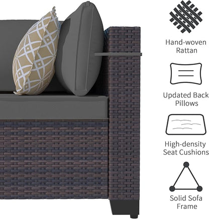 Outdoor Patio Furniture Set, 14 Pieces Outdoor Sectional Furniture Patio Sofa - Image 3