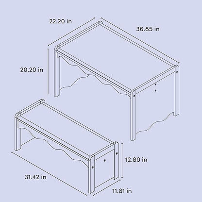 Storkcraft Casablanca Montessori Indoor Kids Table & Bench Set – Premium Kids - Image 7