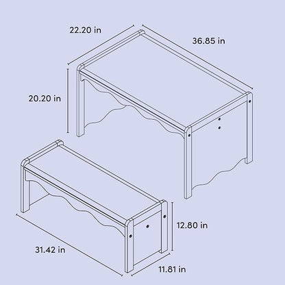 Storkcraft Casablanca Montessori Indoor Kids Table & Bench Set – Premium Kids - Image 8