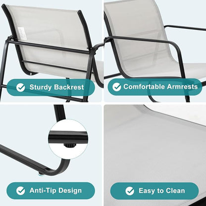 DUMOS 3 Piece Patio Furniture Set，Outdoor Patio Furniture Set - Image 3
