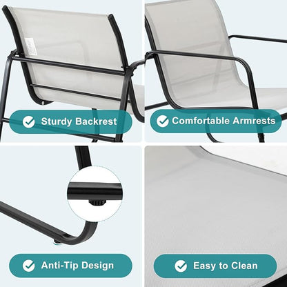 DUMOS 3 Piece Patio Furniture Set，Outdoor Patio Furniture Set - Image 3