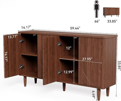 LITTLE TREE 59-Inch Buffet Cabinet Sideboard - Image 3