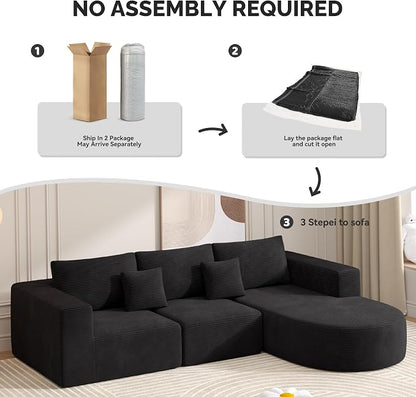 Boneless Couches for Living Room, Cloud Sectional Couch - Image 4