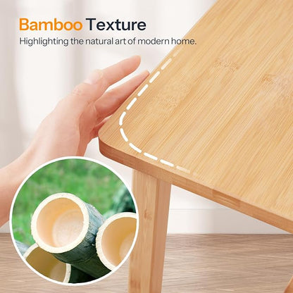 HOOBRO 39.3'' Bamboo Dining Bench, Farmhouse Table Bench, Kitchen & Living Room - Image 6