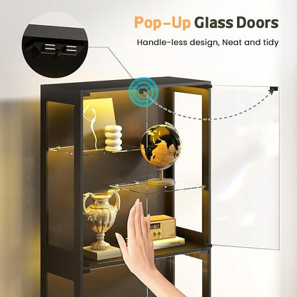 Lamtor 69-Inch Glass Display Cabinet - Image 5