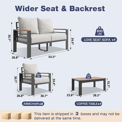 Aoxun Aluminum Patio Furniture Set - Image 7