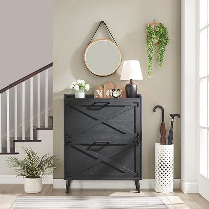 Barnyatoh Shoe Storage Cabinet, Farmhouse Shoe Organizer - Image 8