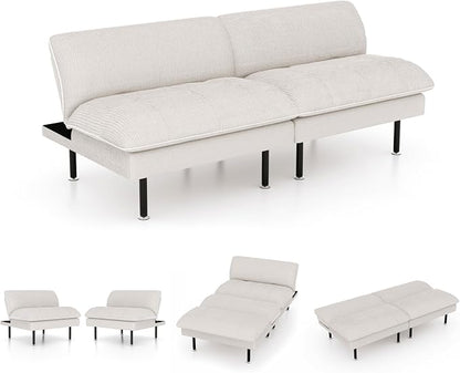 Ribilake 3 Sets 70" Futon Sofa Bed, 4 in 1 Multi-Function Couch Sleeper - Image 3