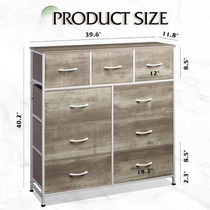 WLIVE 9-Drawer Dresser, Fabric Storage Tower - Image 3