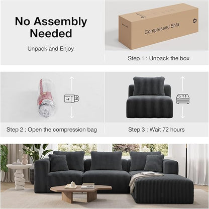 Novilla Modular Sectional Sofa, Modern Cloud Sectional Couch - Image 4