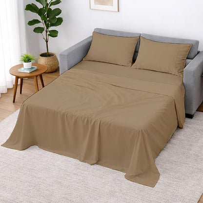 Cottington Lane Sleeper Sofa Sheets Full Size, 4 Piece Premium Quality 100% by CottingtonLane