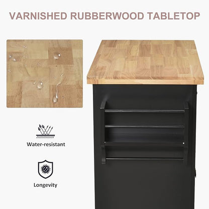 HOMCOM Kitchen Island Cart - Image 3