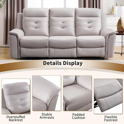 ANJ 3-Piece Faux Leather Power Recliner Sofa Set - Image 6