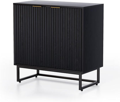 EYYTHUNG Fluted Cabinet with Storage, Sideboard Buffet Cabinet with Adjustable by EYYTHUNG
