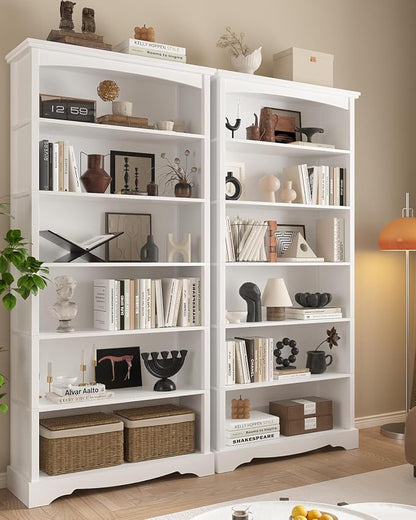 TVU 6-Tier Wooden Bookshelf, 76 Inch Tall Bookshelf - Image 8