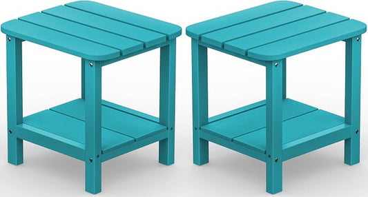 SERWALL Double Adirondack Side Table End Table Set of 2- Tiffany by SERWALL