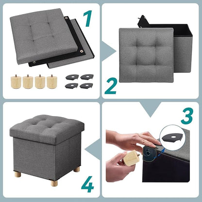 BRIAN & DANY Ottoman with Storage, Small Storage Ottoman - Image 3