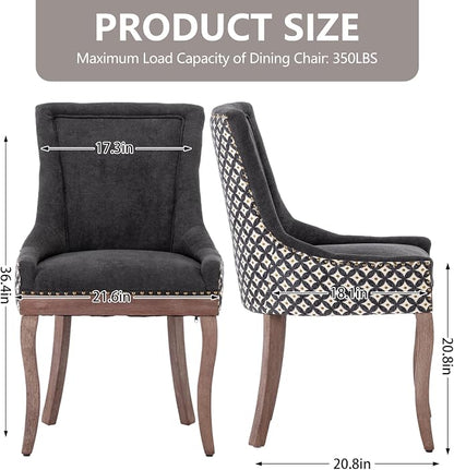 Modern Dining Chairs Set of 2, High Back Dining Chairs Side Chairs - Image 3