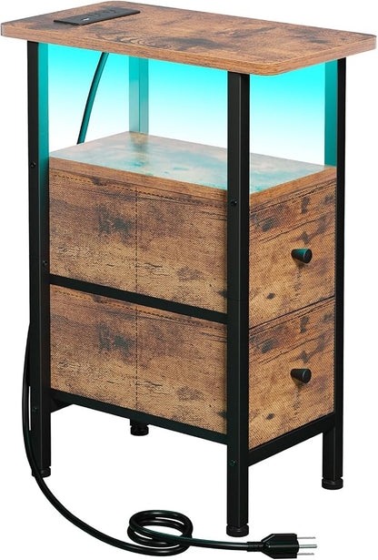 LOAKEKEL Narrow End Table Living Room by LOAKEKEL