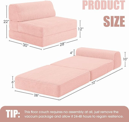 Kasunpul Folding Sofa Bed with Pillow, Memory Foam Fold Out Chair Bed, - Image 2